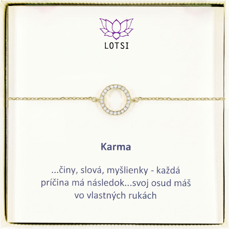 Silberarmband Karma