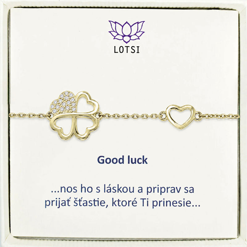 Strieborný náramok Good Luck