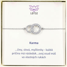 Strieborný náramok Karma