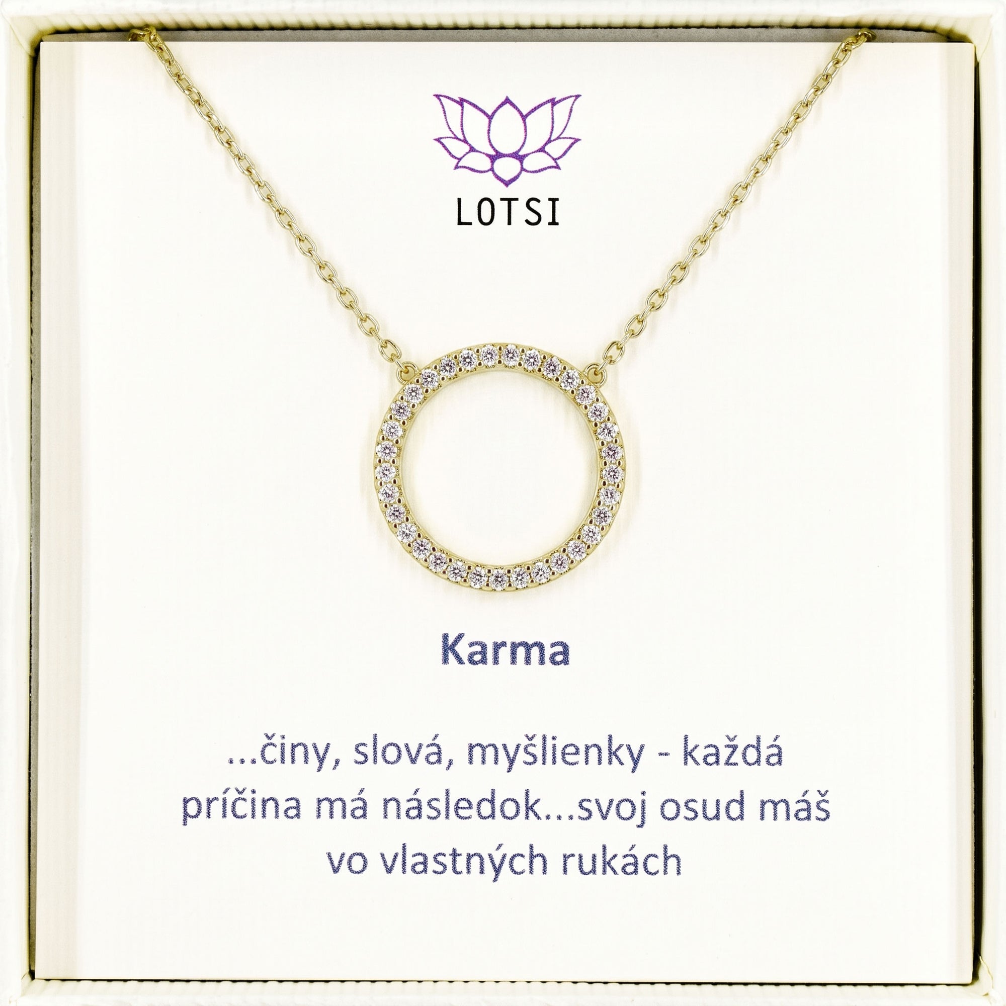 Strieborná retiazka Karma