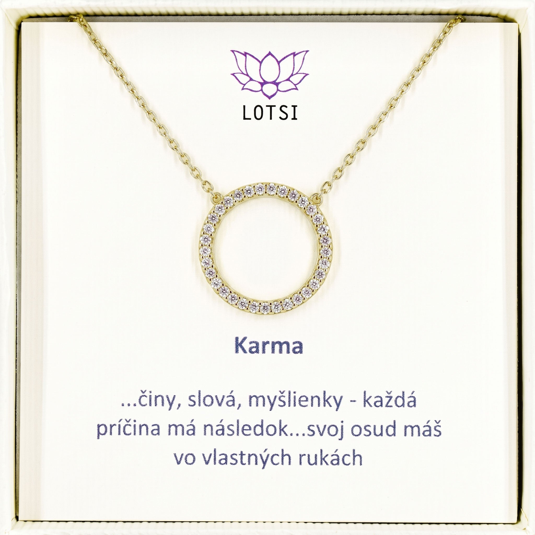 Strieborná retiazka Karma