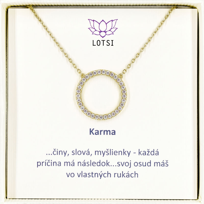 Strieborná retiazka Karma