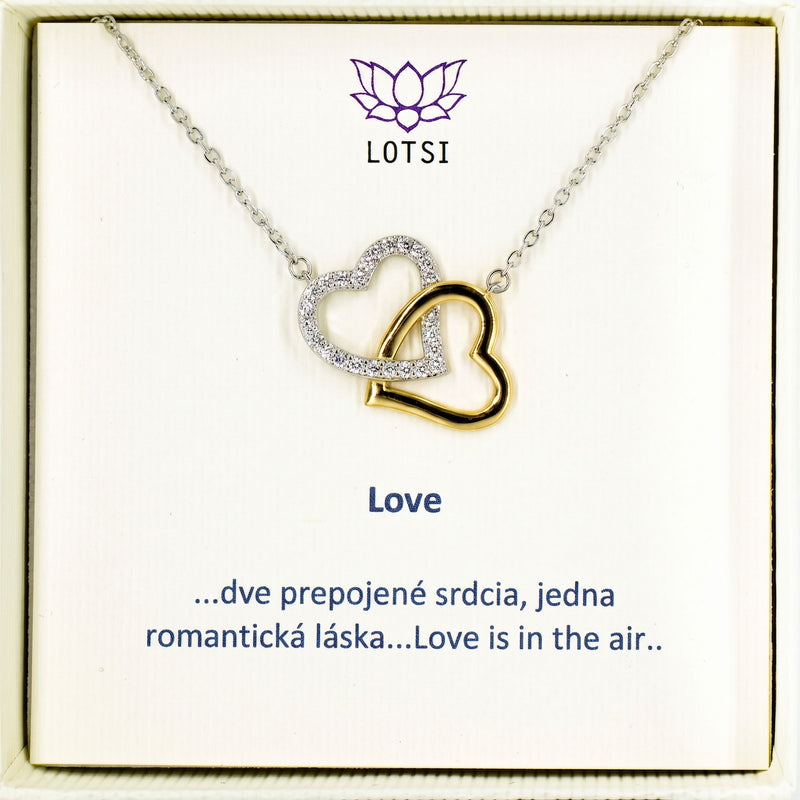 Strieborná retiazka Love