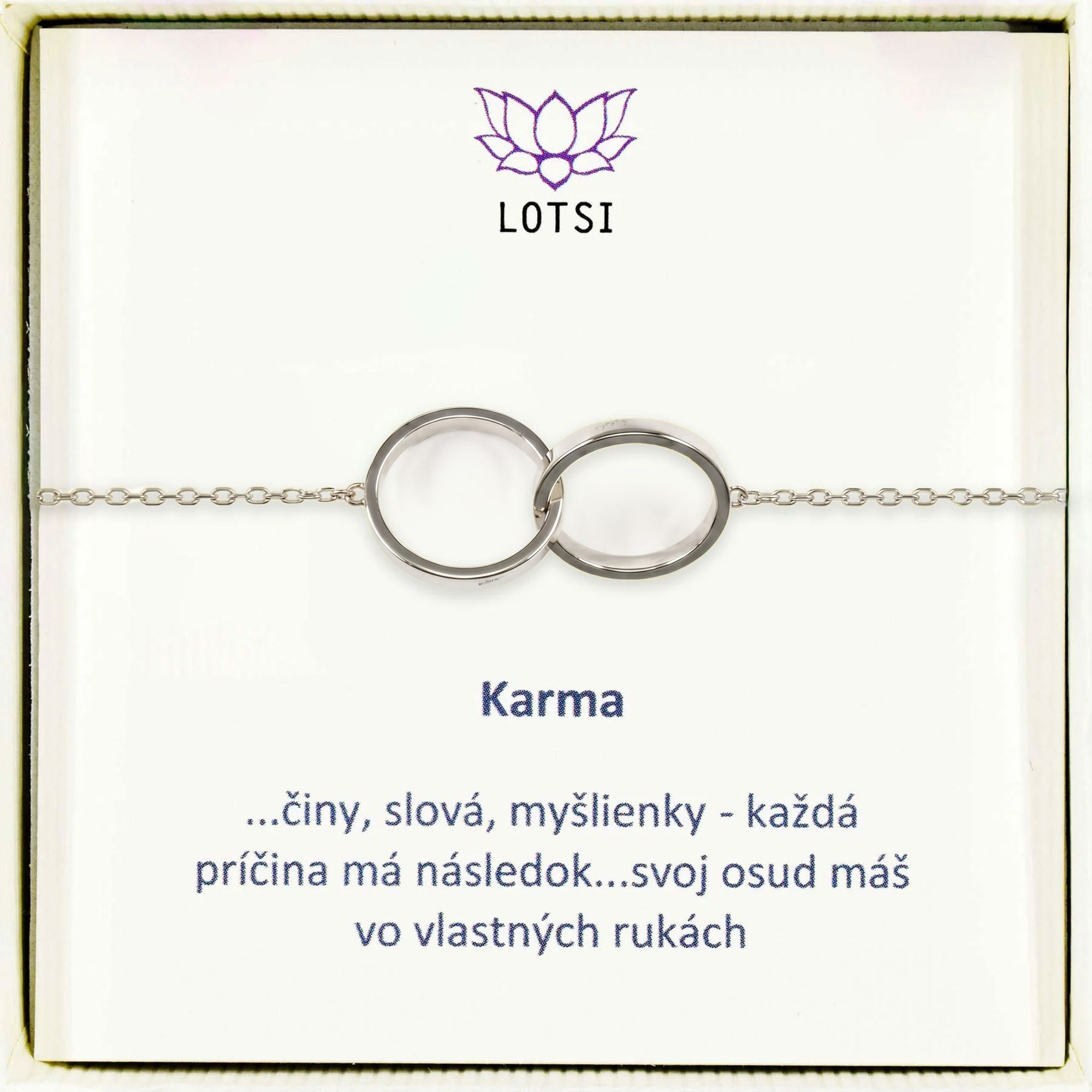 Silberarmband Karma