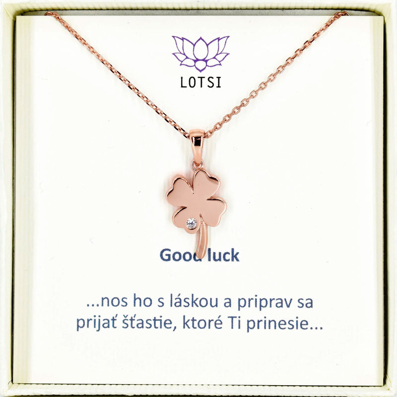 Strieborná retiazka Good luck