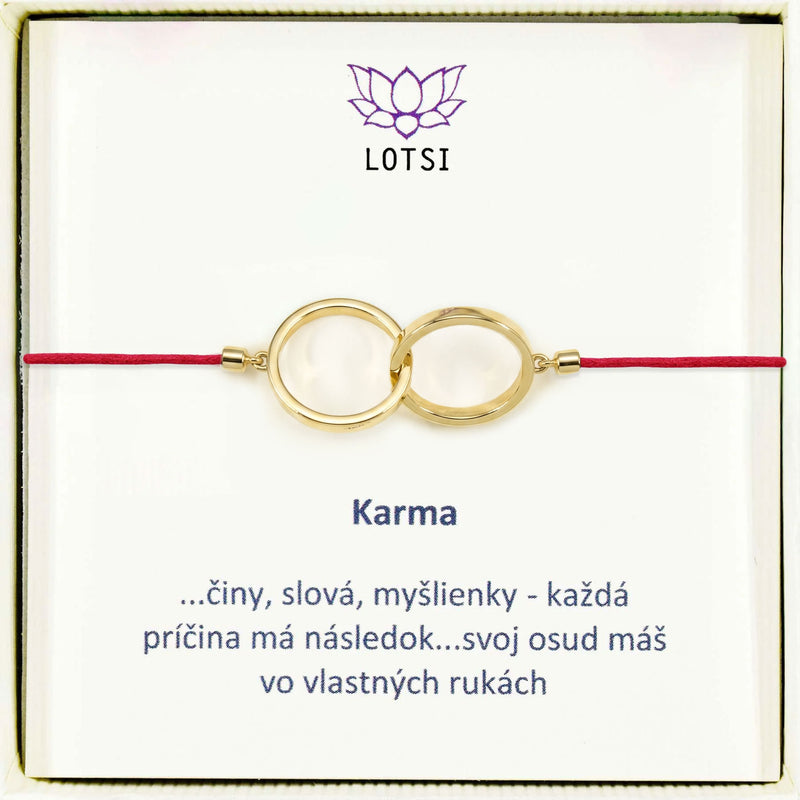 Strieborný náramok Karma