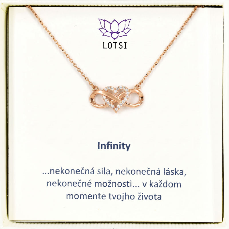 Strieborná retiazka Infinity
