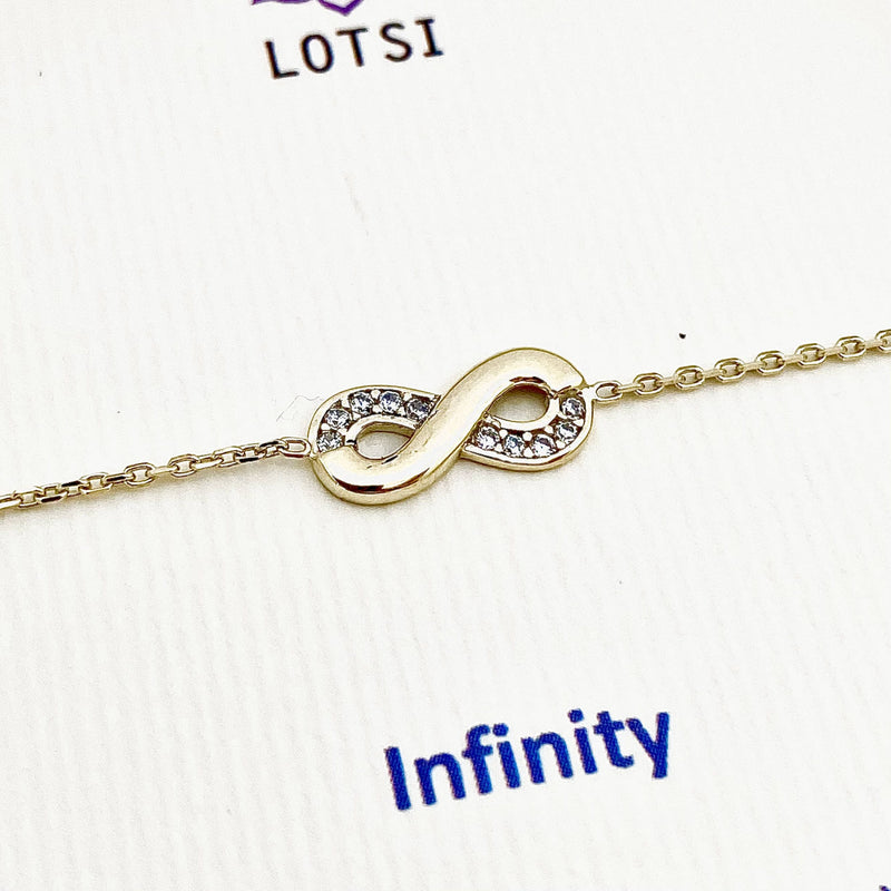 Zlatý náramok Infinity gold