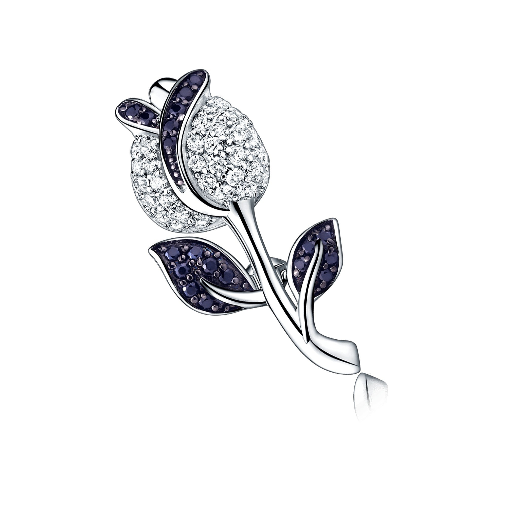 strieborna-brosňa-ruza