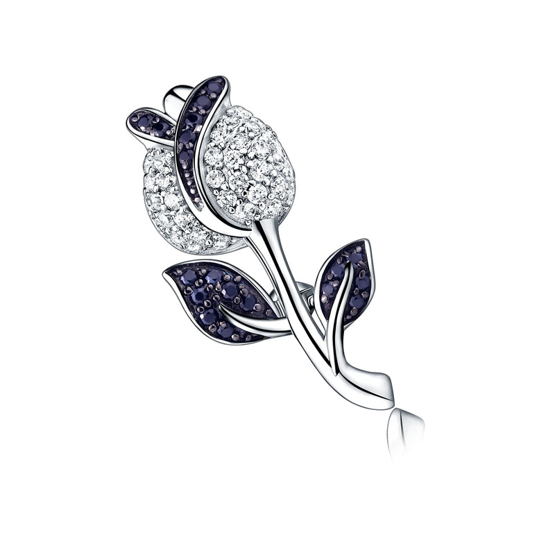 strieborna-brosňa-ruza