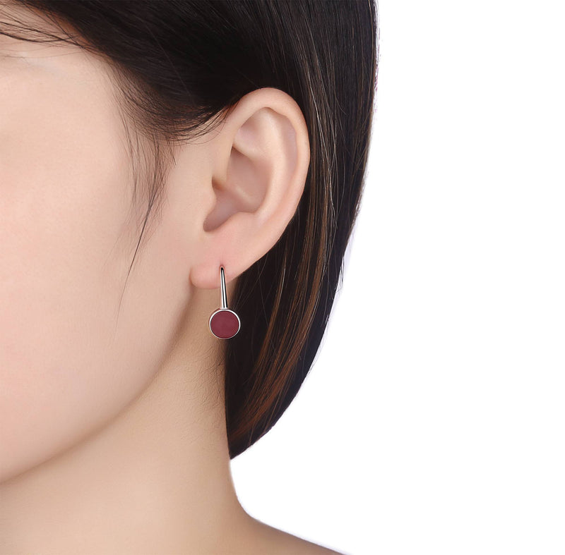 Silberne Ohrringe mit Halbedelstein