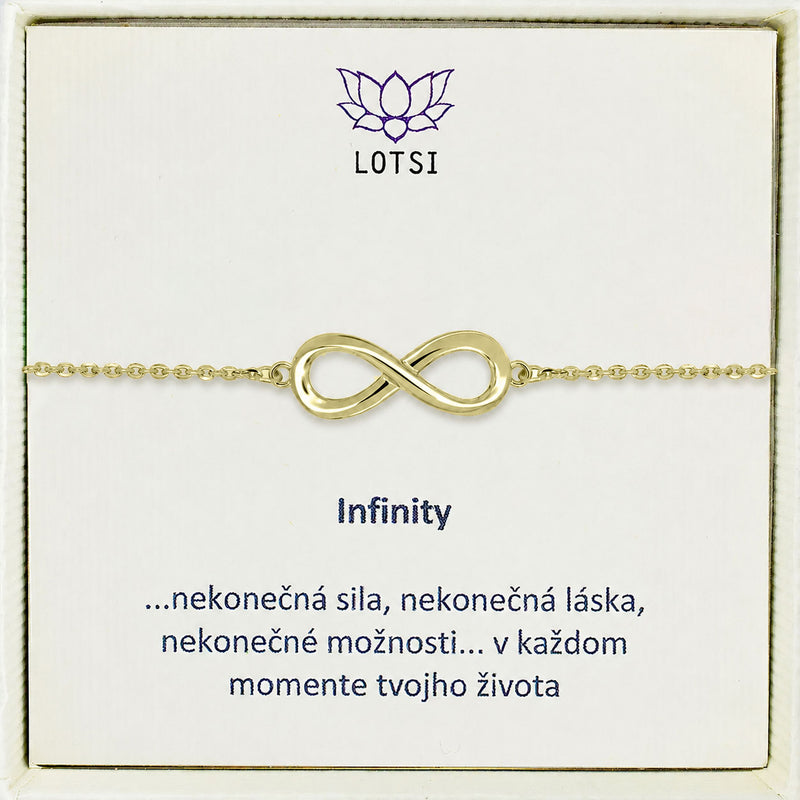 Strieborný náramok Infinity