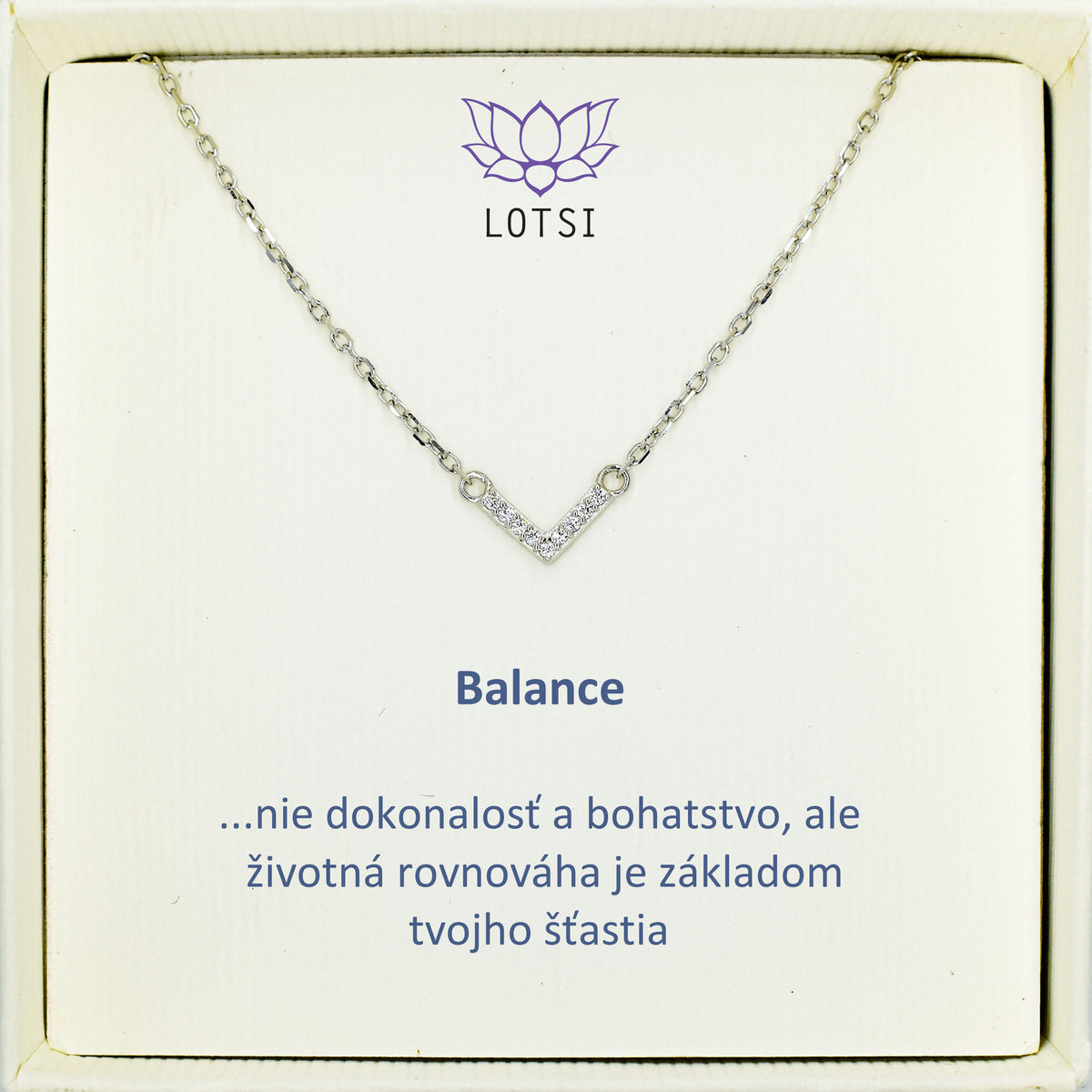Strieborná retiazka Balance