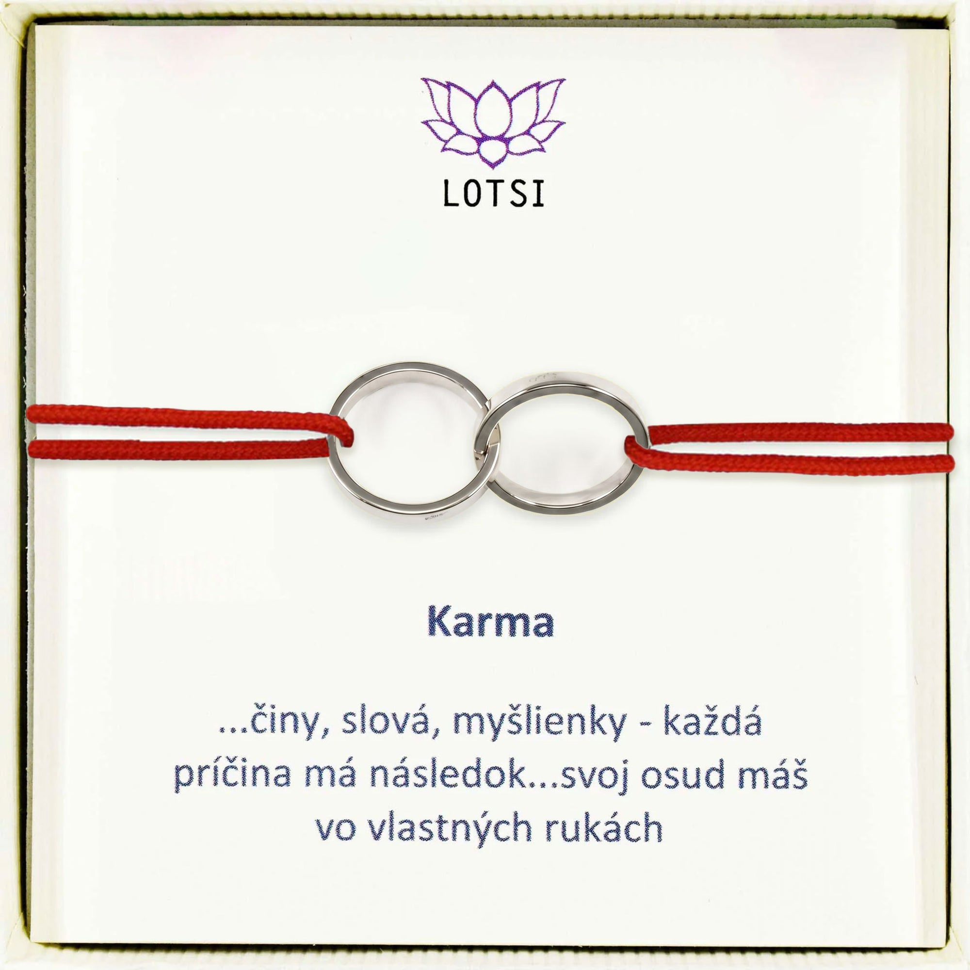 Silberarmband Karma