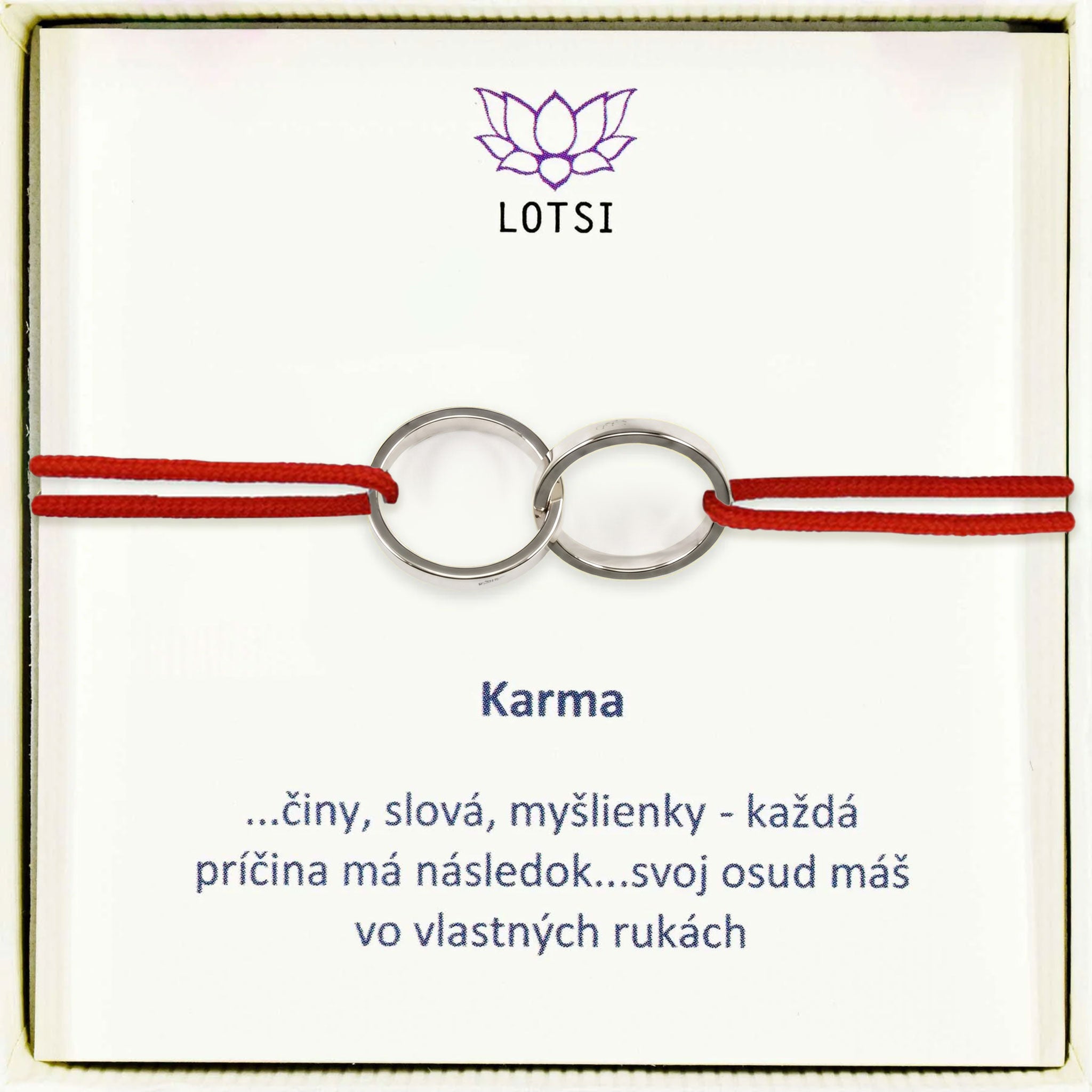 Silberarmband Karma