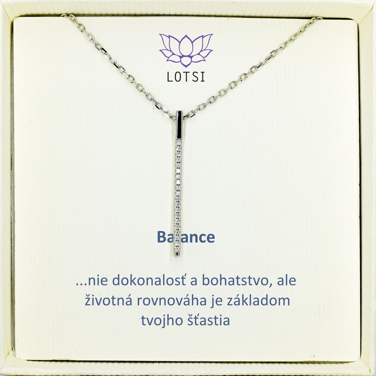 Strieborná retiazka Balance