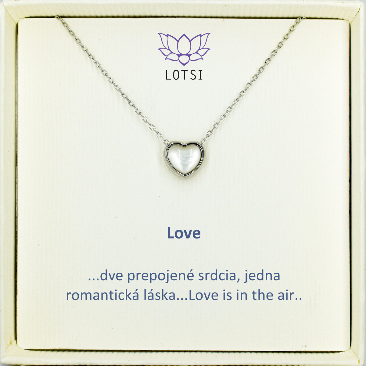 Strieborná retiazka Love