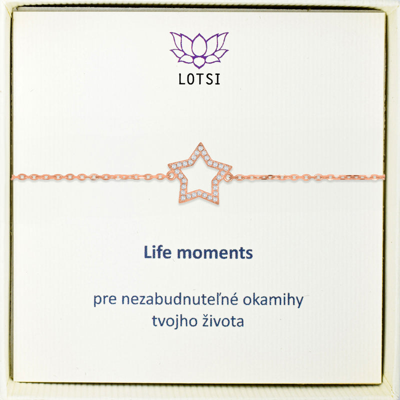 Strieborný náramok Life moments