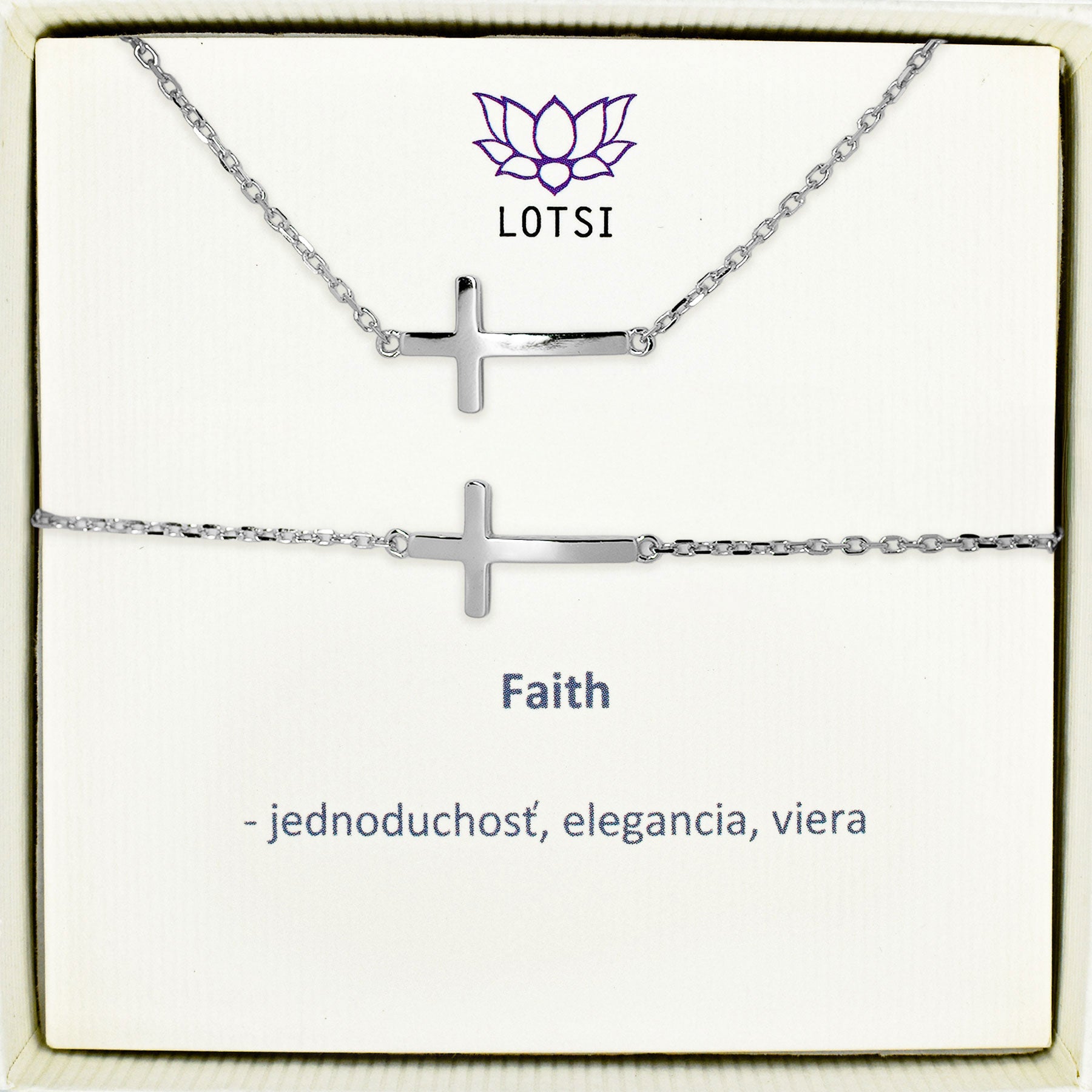 Strieborný set Faith
