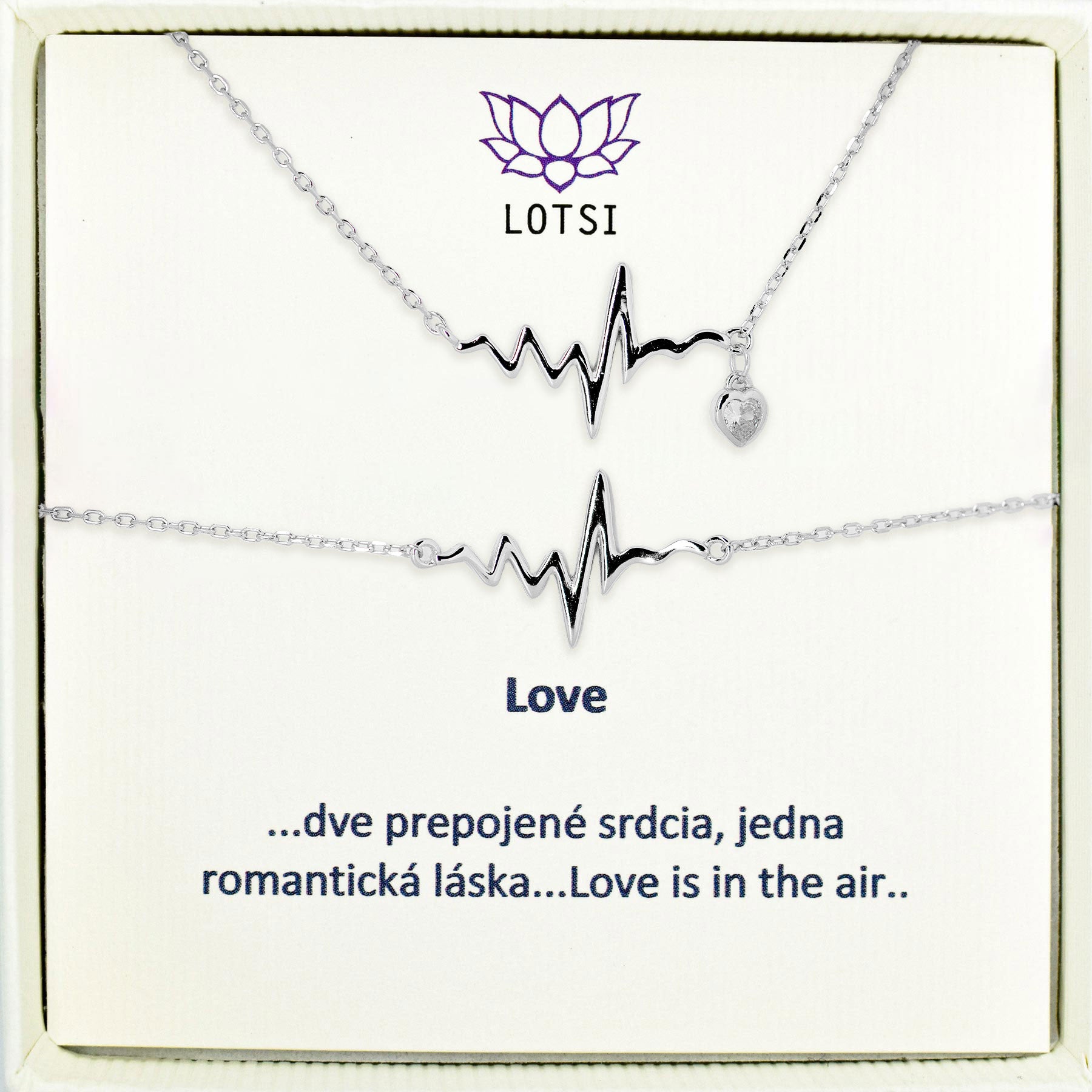 Strieborný set Love