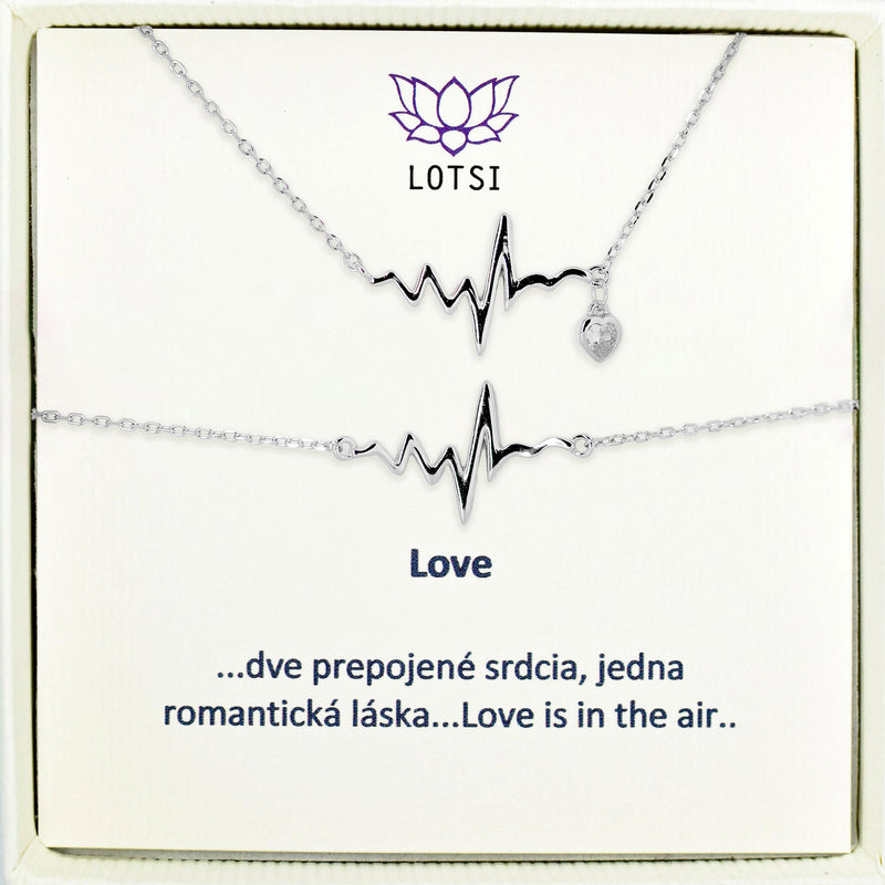 Strieborný set Love
