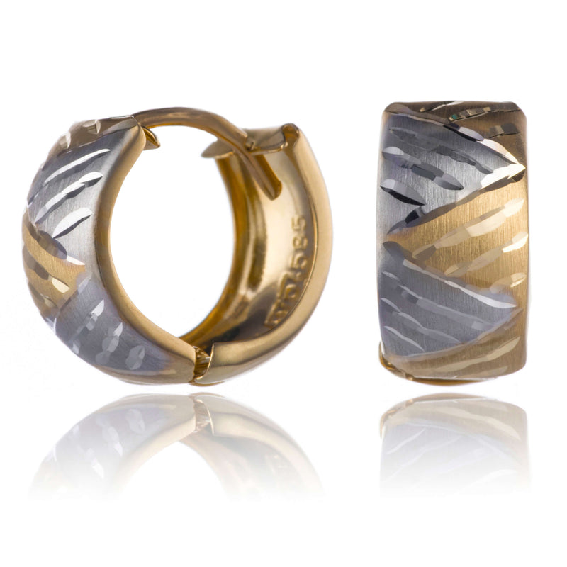 zlate-nausnice-kruzky-s-matnym-efektom