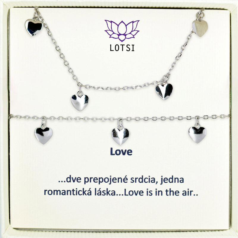 Strieborný set Love