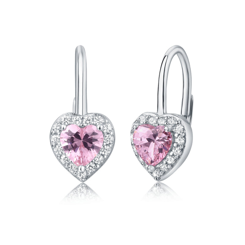 strieborne-nausnice-ruzove-srdiecka