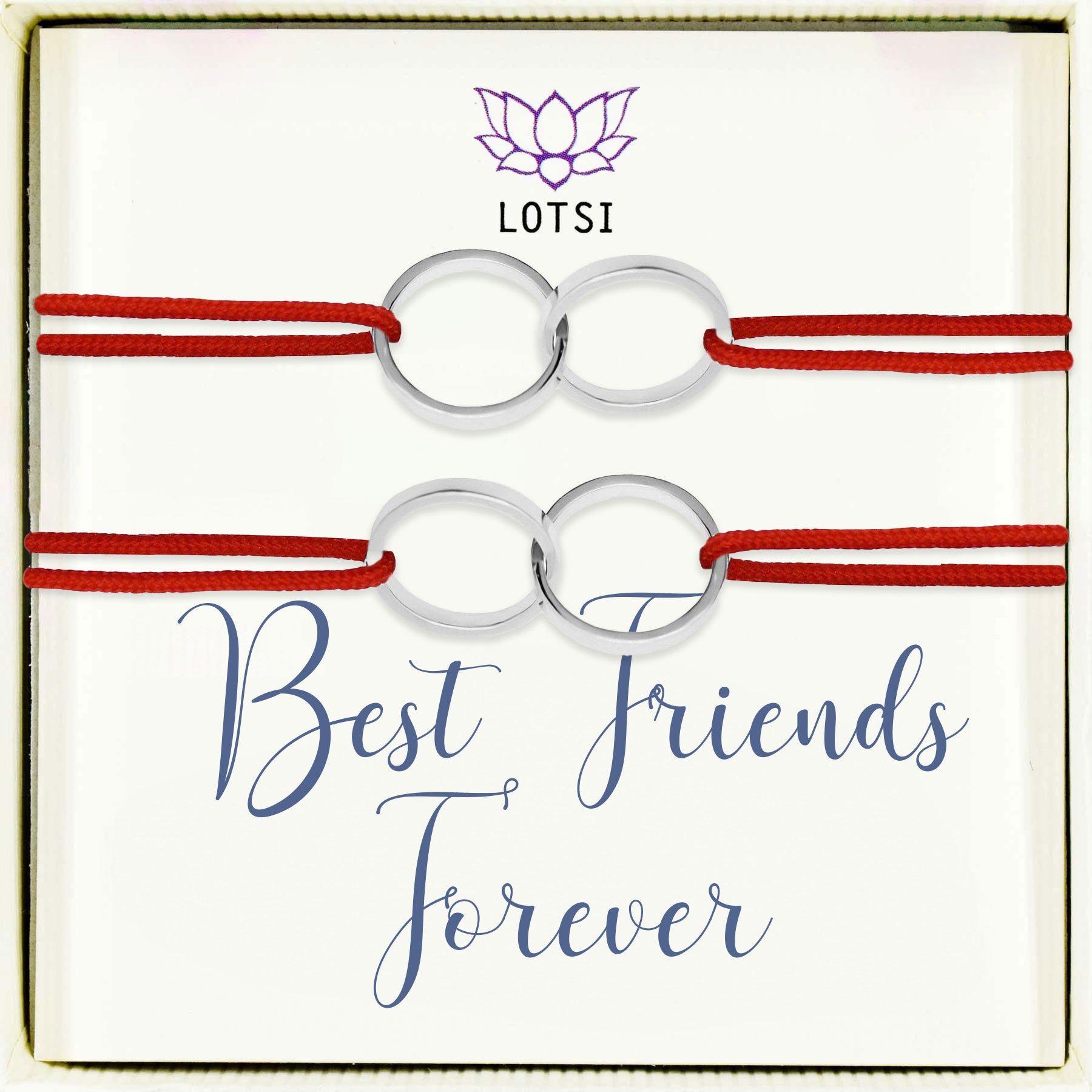 Silberne Best Friends Armbänder