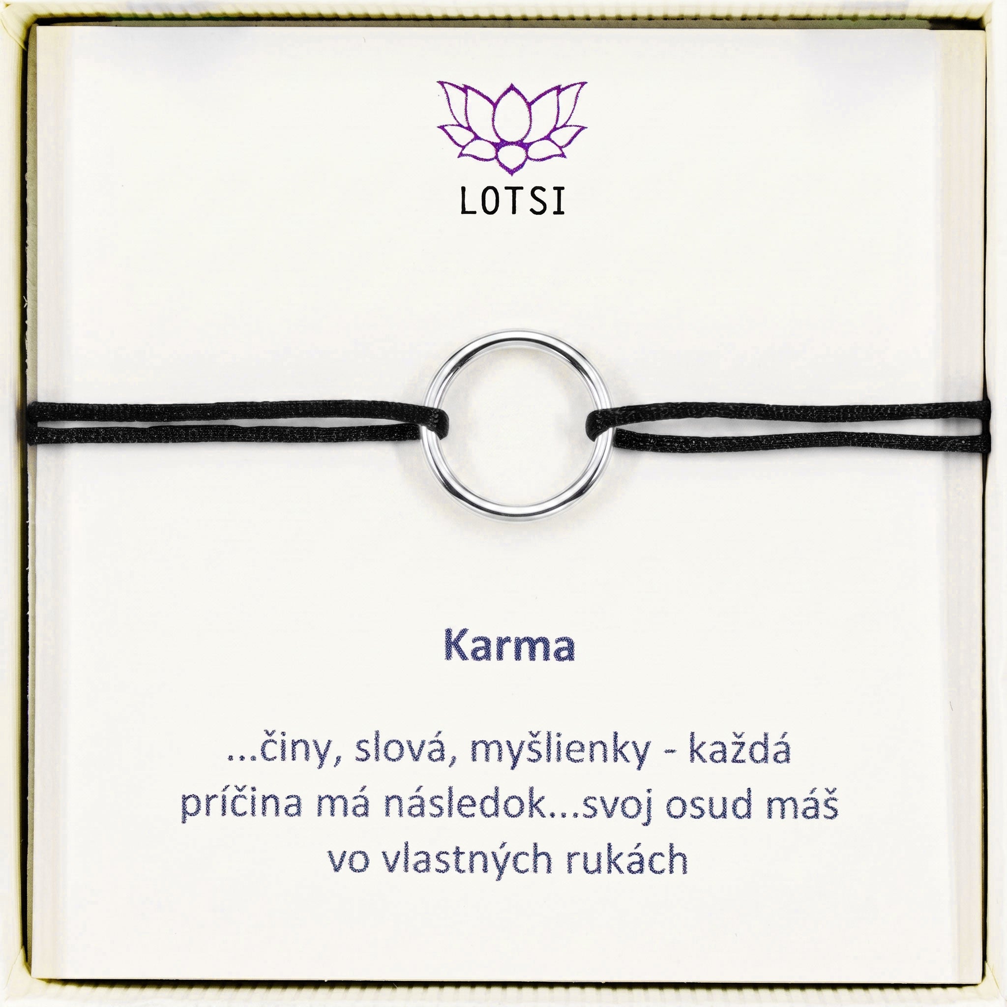 Silberarmband Karma