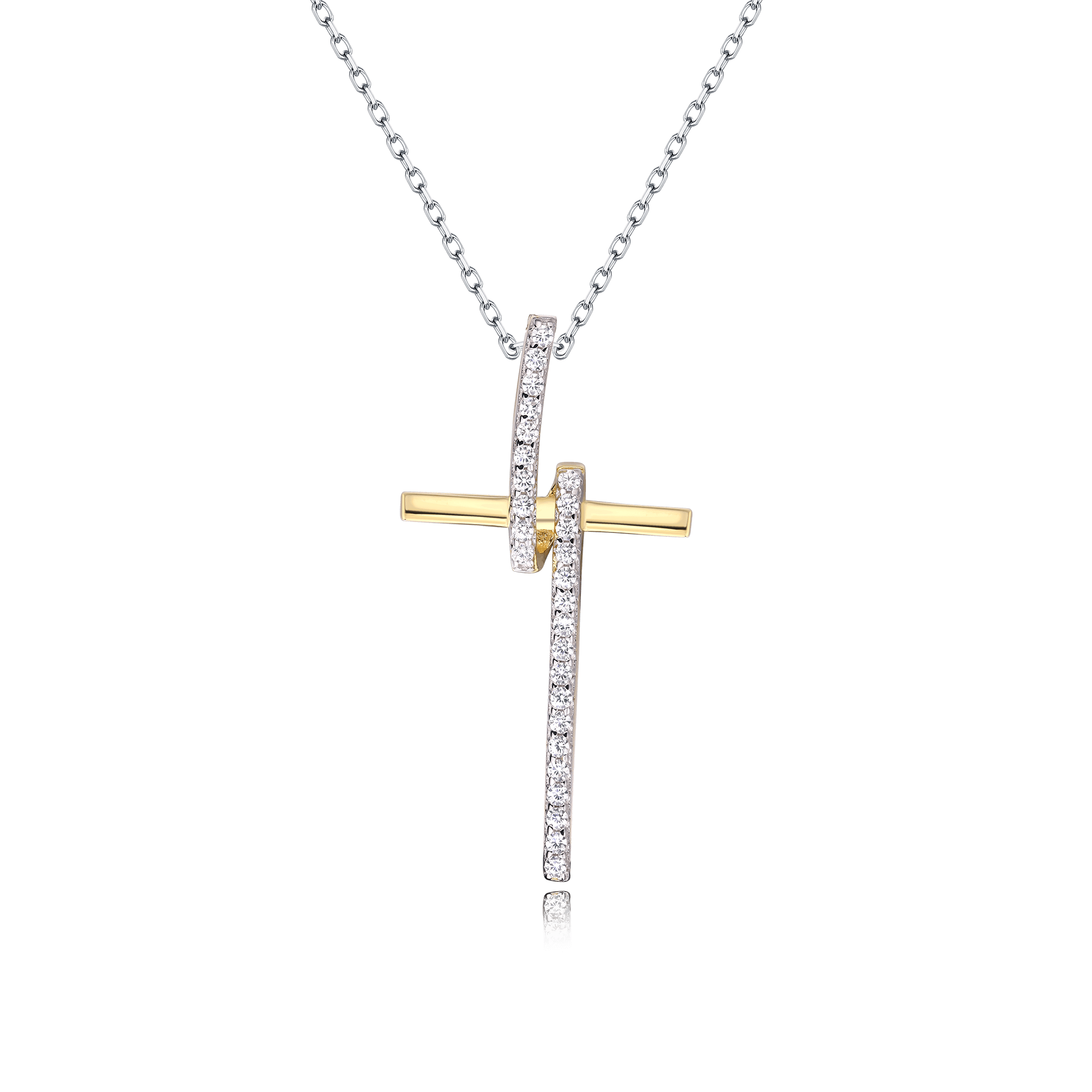 strieborny-krizik-pozlateny-14-karatovym-zlatom