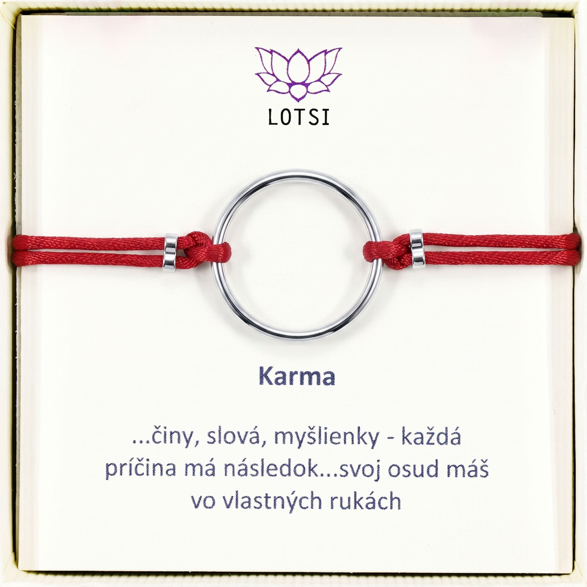 Silberarmband Karma