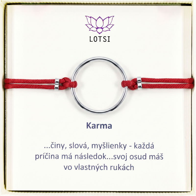 Silberarmband Karma