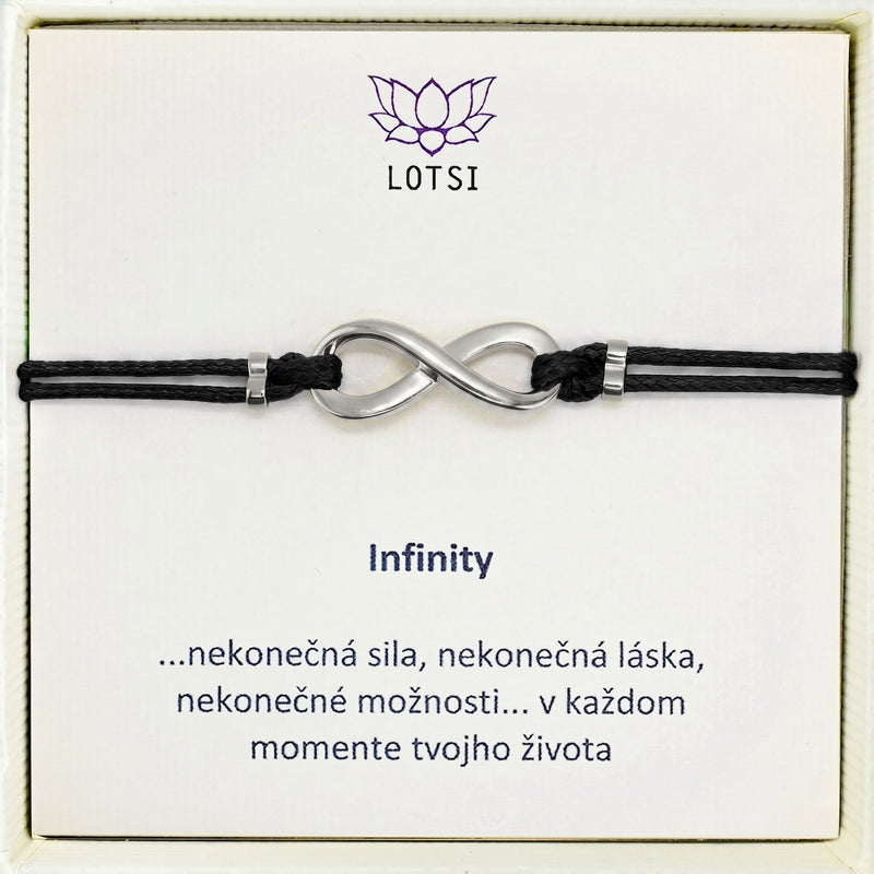 Strieborný náramok Infinity