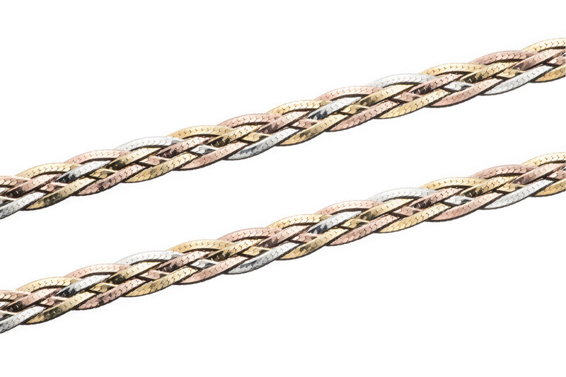 strieborna-pletena-retiazka-s-pozlatenim