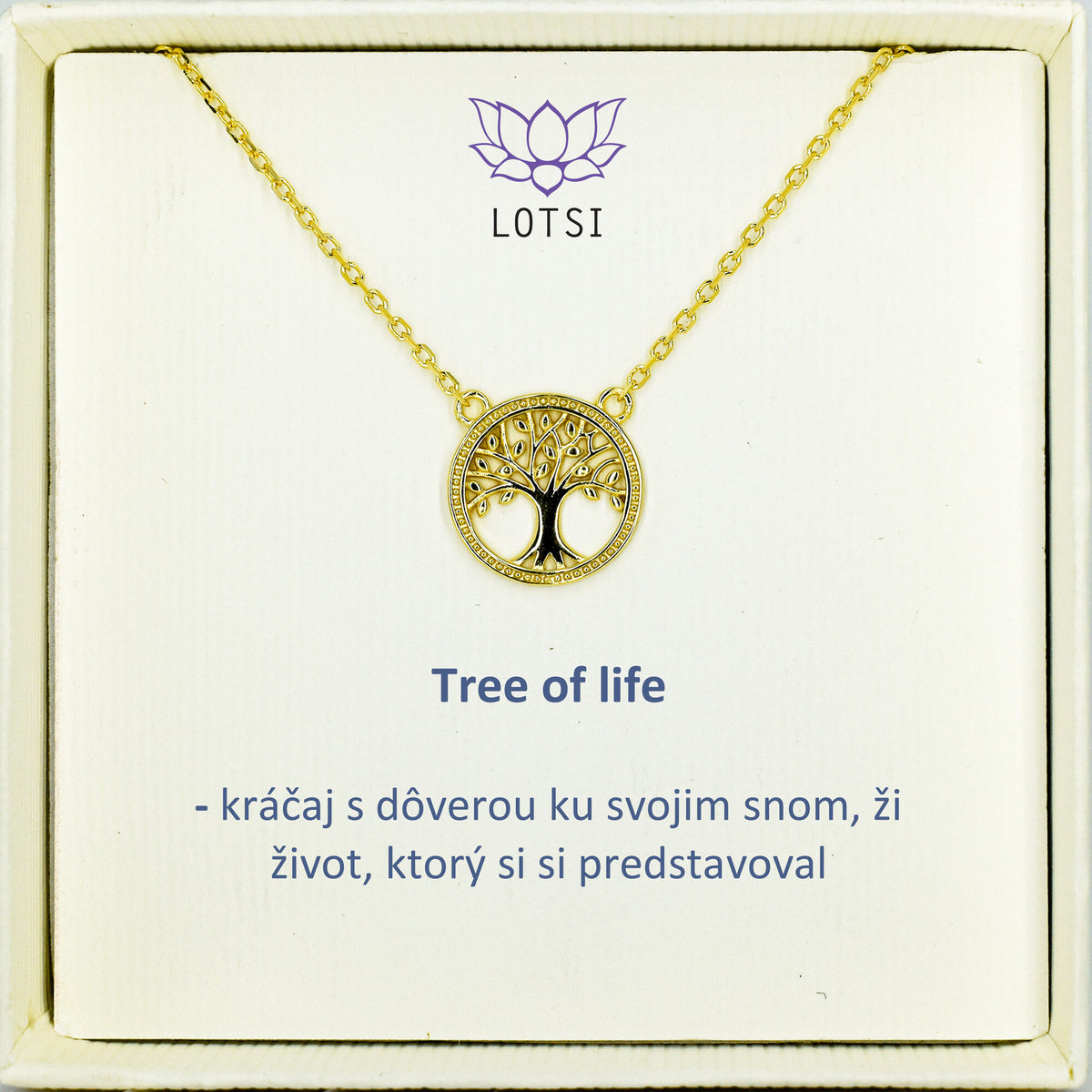 Strieborná retiazka Tree of life