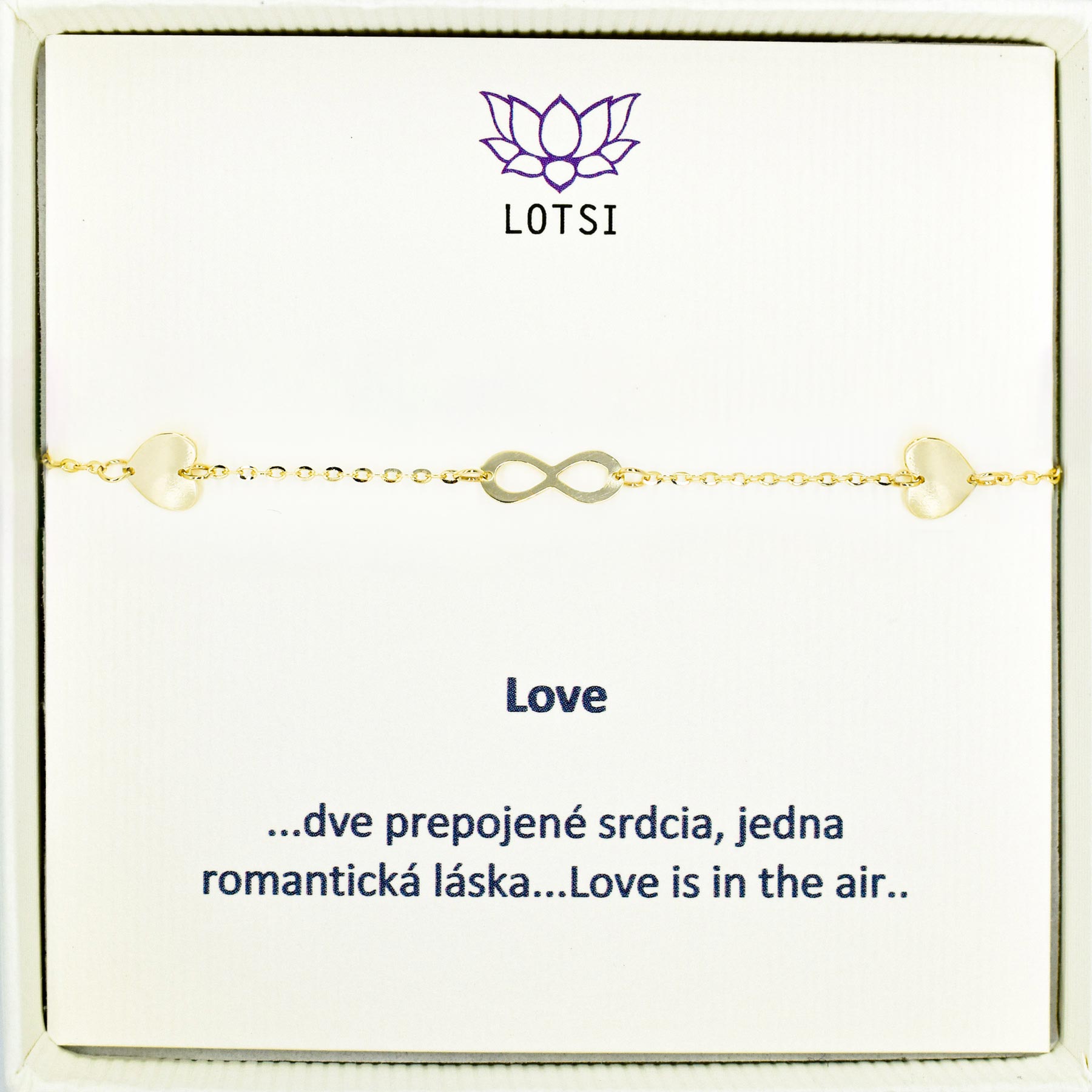 Zlatý náramok Love