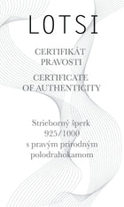 Strieborný prívesok s polodrahokamom