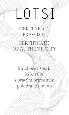 Strieborná retiazka s polodrahokamom