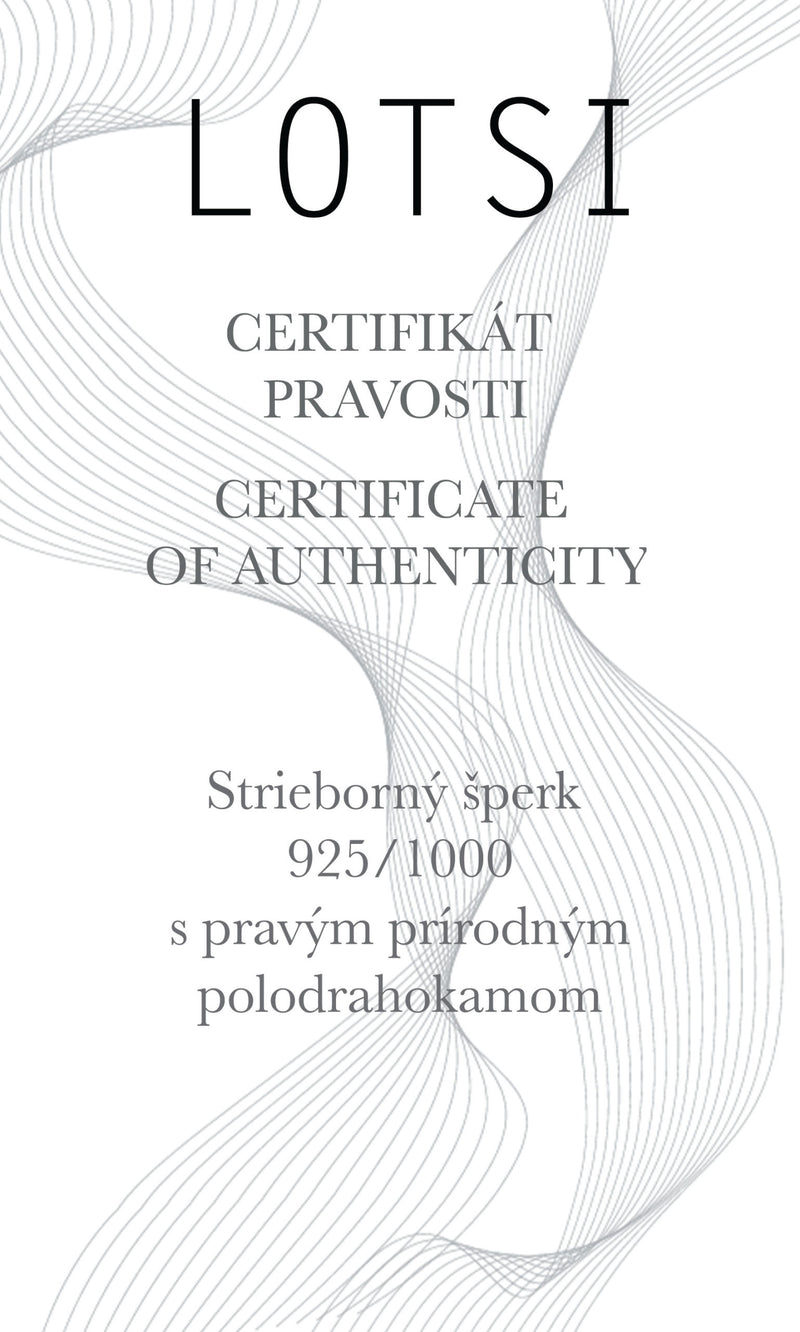 Strieborná retiazka s polodrahokamom