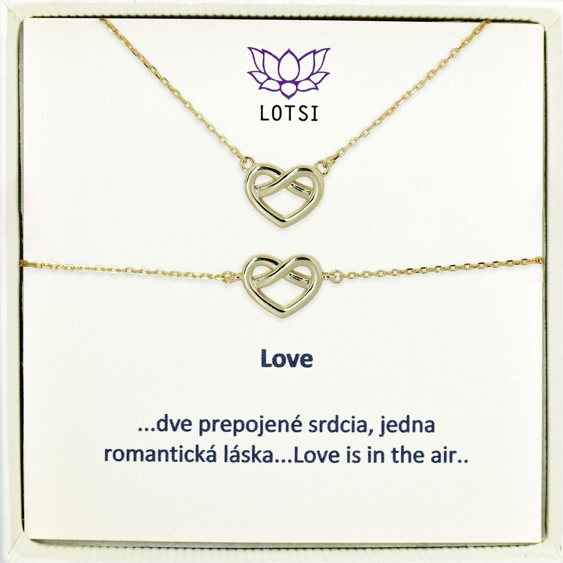 Strieborný set Love