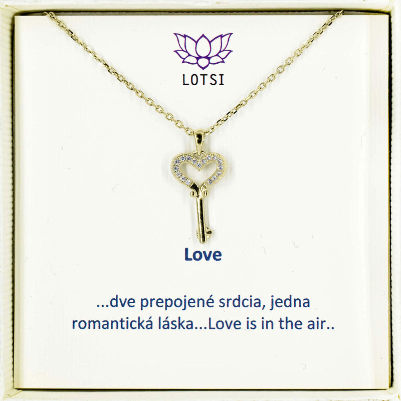 Strieborná retiazka Love