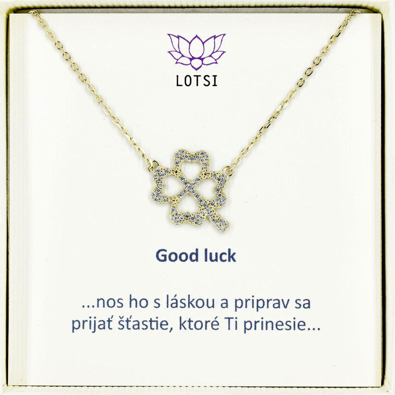 Strieborná retiazka Good luck