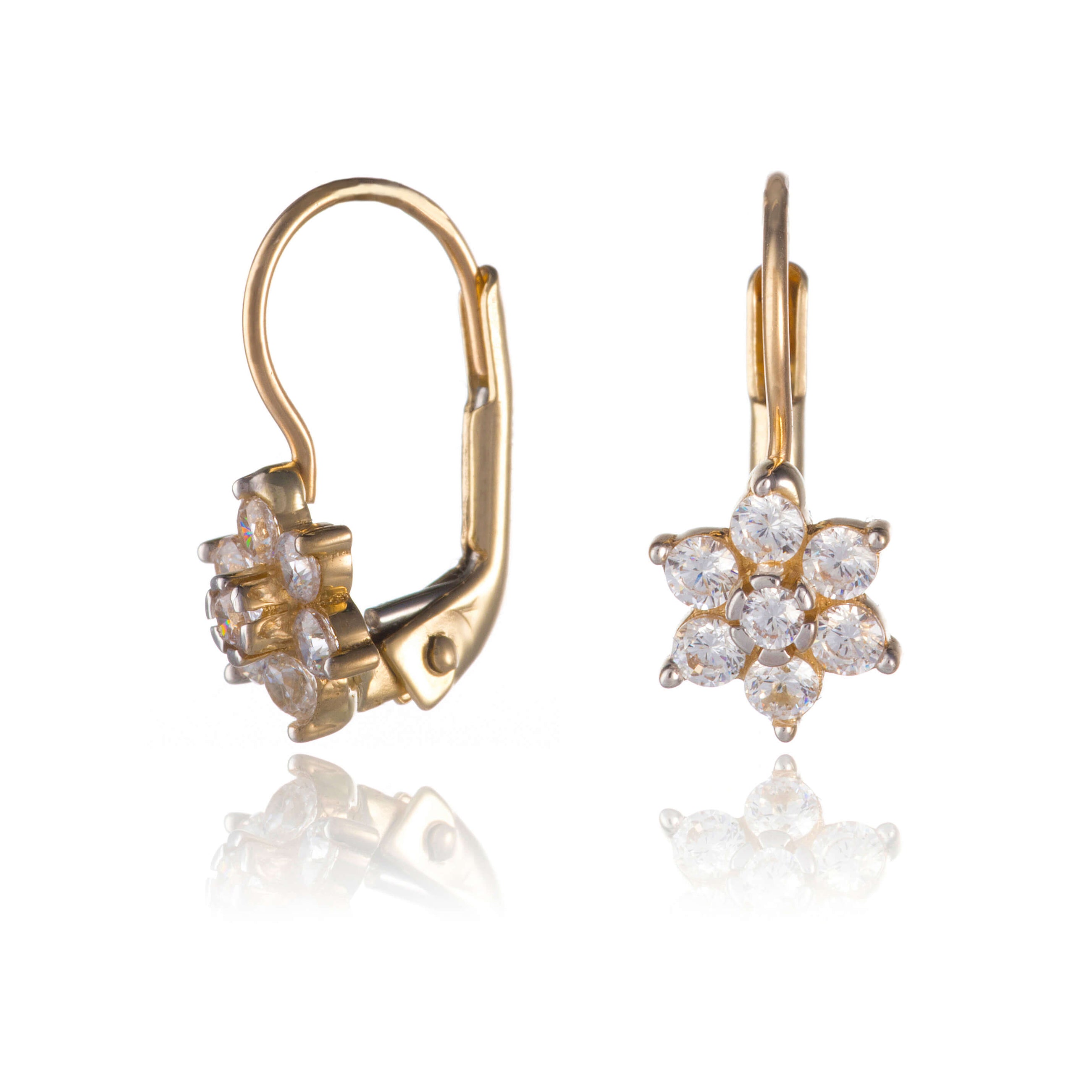 krasne-kvetinkove-nausnice-zo-zlteho-zlata