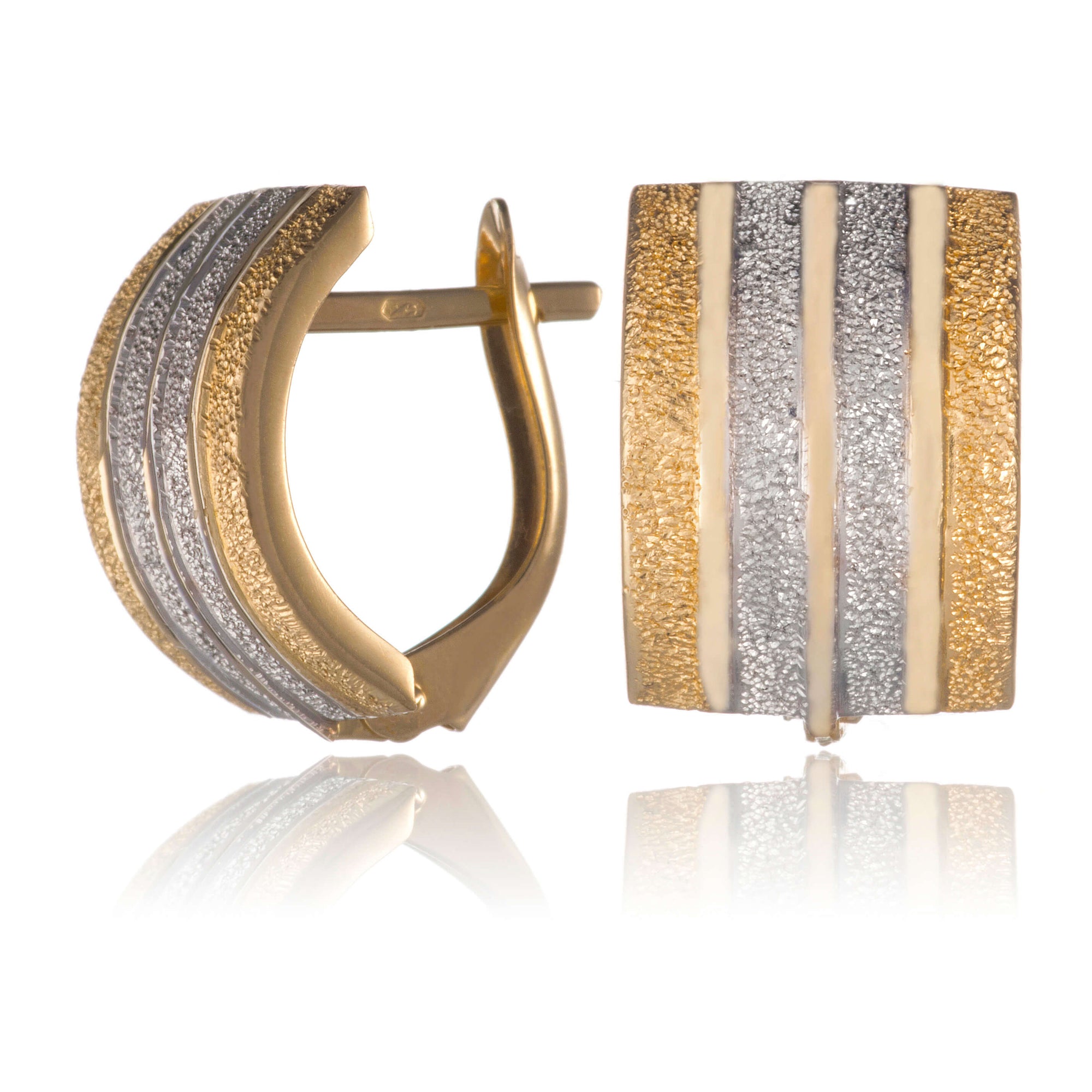 zlate-nausnice-kruzky-s-matnym-efektom