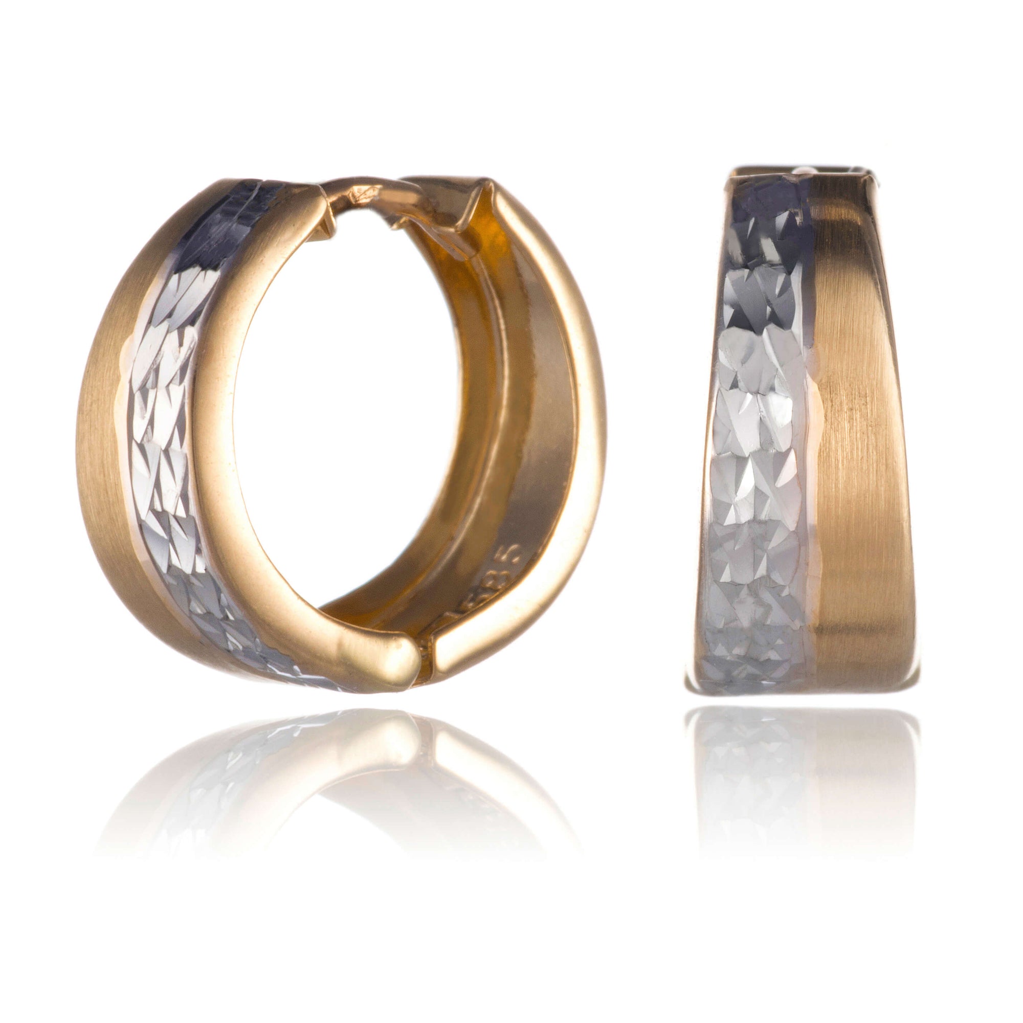 kombinovane-zlate-nausnice-kruzky-s-gravirom