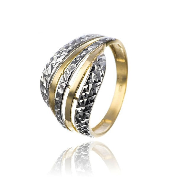 zlaty-damsky-prsten-kombinovany