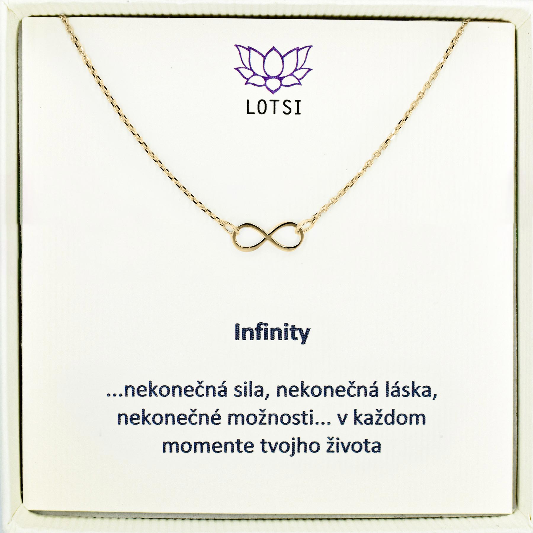 Zlatá retiazka Infinity