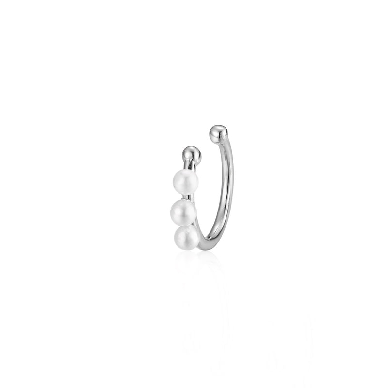 Strieborná náušnica "cuff"