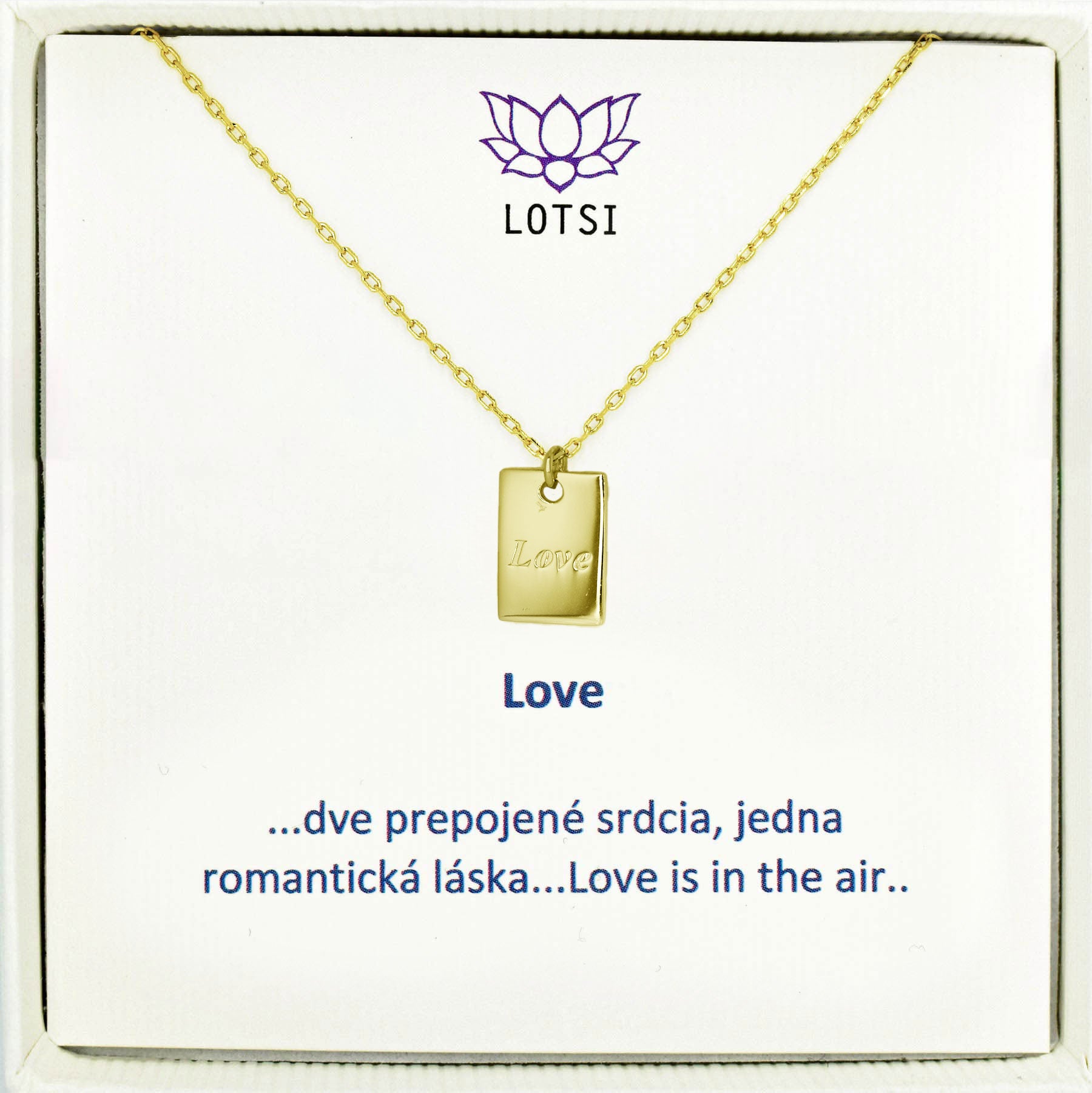 Strieborná retiazka Love